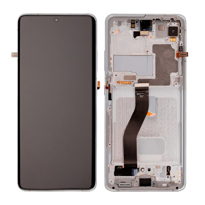 samsung galaxy s21 ultra oled screen assembly with frame phantom silver 01