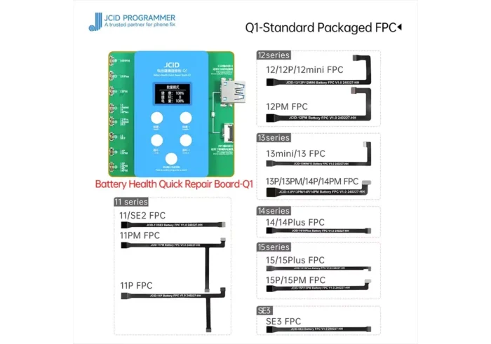 24019 jcid q1 battery health quick repair board for iphone 11 15 pro max 6